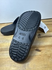 Crocs Classic Croslite 2 Strap Black 207536-BLK kid sandals Us J6 Uk J6 EUR 38-9