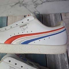 Puma Clyde Core Leather Casual Red White & Blue Shoes Low Top Sneakers Size 6C