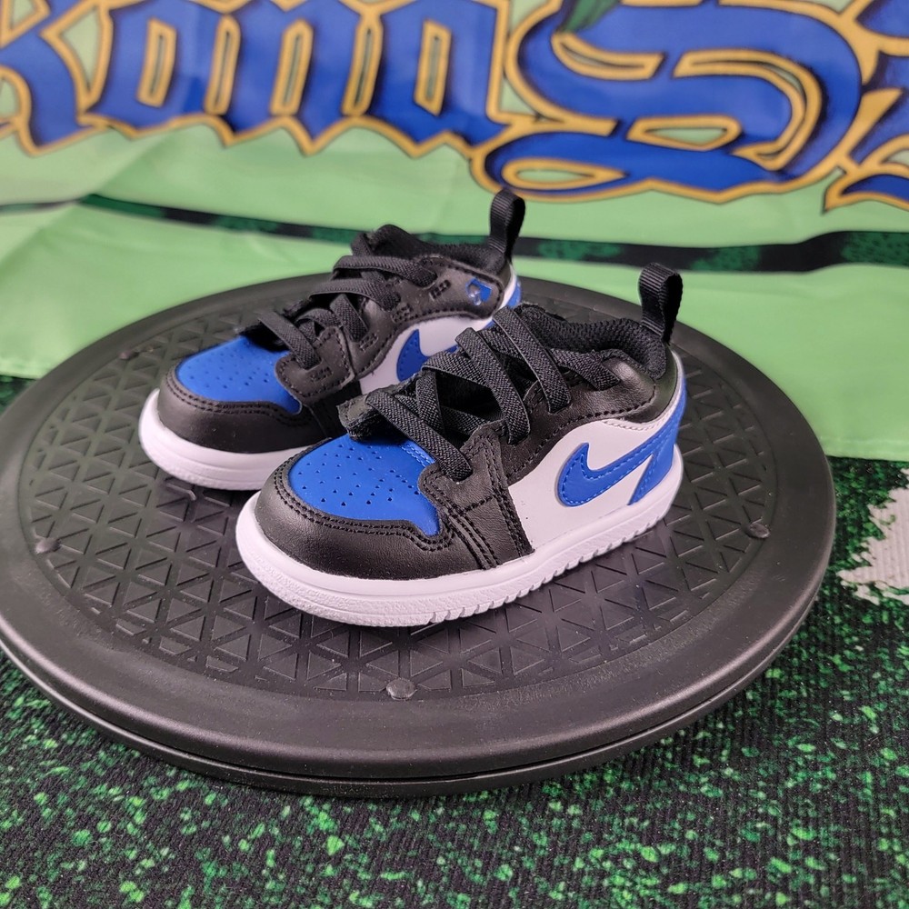 Toddler’s Jordan 1 Low Alt White/Royal Blue-Black-White (DR9747 140) Sz 5C