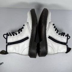 Dr. Doc Martens 1460J Lace Up White Combat Boots Youth Size 12