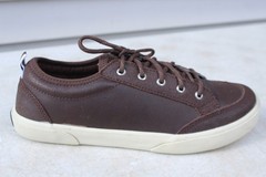 Sperry Top-Sider SP-DECKFIN Brown Leather Sneakers Youth Size 5 YB58422A