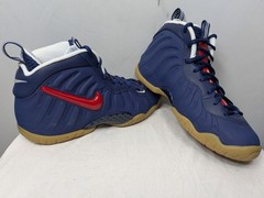 Nike Little Posite Pro USA GS 6.5Y 644792-405 Blue Void Red Gum Foamposite