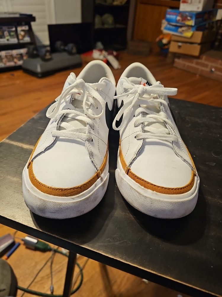 Nike Court Legacy GS Leather White Black Brown Comfort Kids 6Y DA5380-102