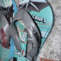 Havaianas Boy’s Top Minecraft Toddler Little Kid 13/1 Child Blue Muti NWT NEW