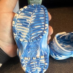 Crocs Classic Clog Kids Blue/White Marbled Slip-On Comfort US Size 5