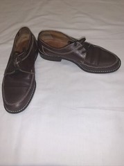 J Crew Oxford Leather Stitched Lace Up Made In Italy Youth Boys Brown 6.5 Shoes