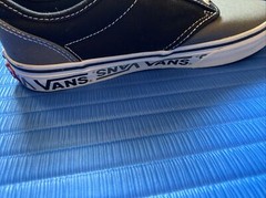 Vans Off the Wall Black Gray White Skate Shoes Sneakers Size 4.5Y