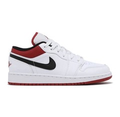 Air Jordan 1 Low White University Red Black 553560-118 GS 4.5Y=Women’s 6 NEW