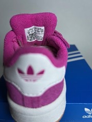 adidas Campus 00s CF EL I Kids Sneakers Suede Pink/White 6K Lace Up JH6326