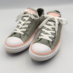 Converse Chuck Taylor All Star Low Top Green Peach Junior 5 660103F Sneakers