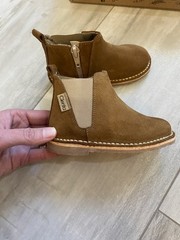 New! Cienta 1052065.21 Tan Brown Suede Zipper Boots Kids EU 22/US 6 M Leather
