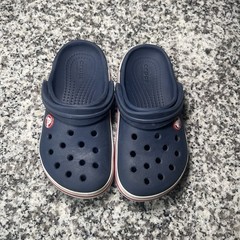 Crocs Crocband Clogs Kids Navy Blue Slip-On Youth Size 10 Bayaband Rubber Shoes