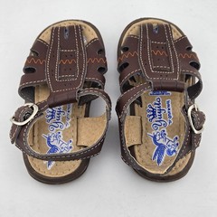 Yuyito Mexico Kids Size 13 Brown Leather Fisherman Huarache Sandals Buckle Strap