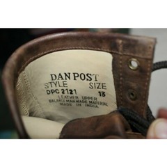 Youth Dan Post Boots Size 13 DPC 2121 Brown Roper Western Rodeo Riding Horse CP