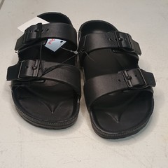 Cat & Jack Kids Black Double Strap Slide Sandals Youth Size 2