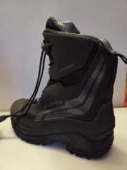 Columbia Waterproof Boots Youth 5 Bugaboot Plus IV Black Insulated BY5955-010