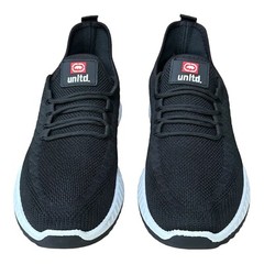 ECKO UNLTD. Black White Casual Mesh Stretch Sneakers Youth Size 11