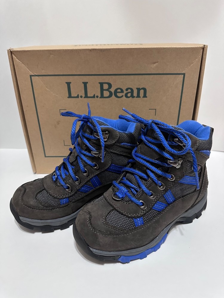 L.L. Bean Artic Grip Snow Sneaker Kids Sz 2 Alloy Gray With Box Excellent