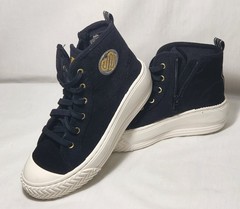 Justice Sport High Top Sneakers Black/White Side Zip Lace Up Kids US 5 EU 37.5