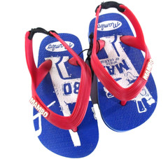 Thongs Toddlers Size 6 Mambo Style Winds Of Change Blue Red Elastic Backs 475029