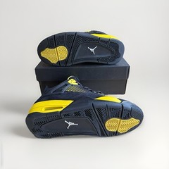Nike Air Jordan 4 Retro Thunder 408452-017 Youth 4.5Y / Women’s 6 Black Yellow