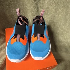 Nike Flex Runner 2 Lil (PSV) Kids Sneaker Blue Orange Slip On US 13C DZ4487-400