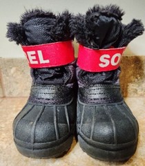 Sorel | Snow Commander Kids Snow Boots Red & Black Size 8 | CUTE! 💫💖