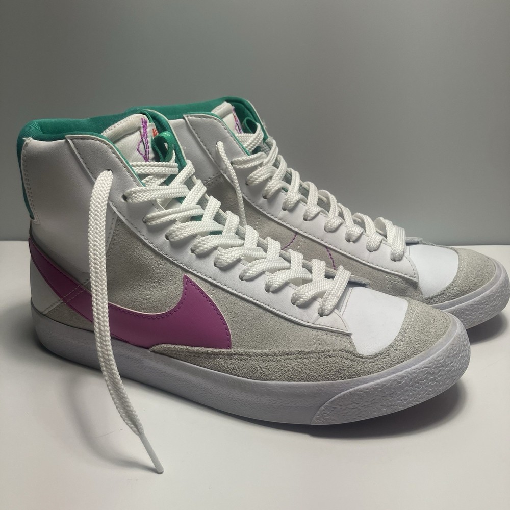 Nike Youth Blazer Mid 77 Dance White Green Pink Shoes Sz 7Y