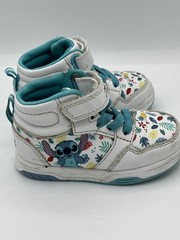 Vintage Lilo & Stitch White Hook & Loop High Top Sneakers Y2K Kids Size 7