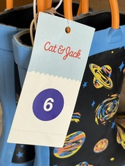 Cat & Jack Unisex Kids Size 6 Rainboots Space