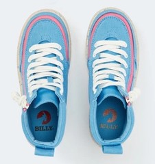 Billy Footwear Kids Classic High Top Sneakers Blue/ Pink Speckle Size 6M