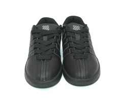K SWISS CLASSIC VN VARSITY LOW BLACK/BLACK 83343-001-M LEATHER BIG KIDS SHOE
