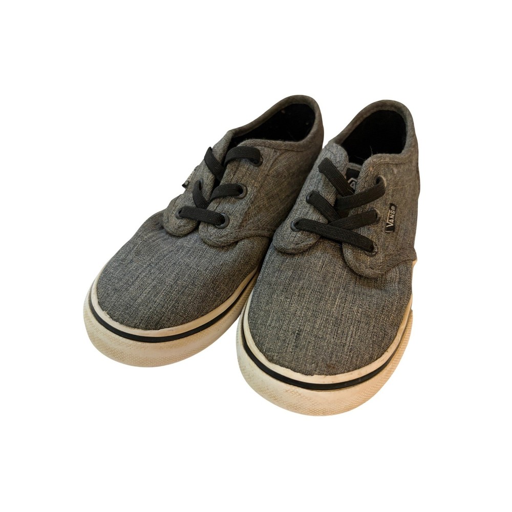 Vans Atwood Grey Heather Textile Low Top Skate Shoes Kids Size 10 Toddler