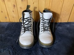 Dr Doc Martens White Air Wair Boots AW004 Kids Size 3 ZAVALA J