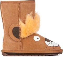 EMU Australia Deer Kids Boots Chestnut Merino Wool Suede Big Kid US 4 NIB