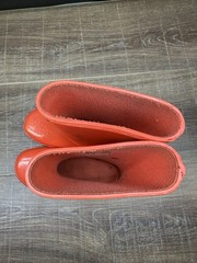 Hunter Children’s Classic Rain Boots, Orange/Red Glitter, Kids 10 US