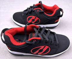 Heelys Voyager Black And Red Skate Shoes Youth Size 7 HE100712