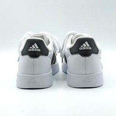 Adidas “Breaknet 2.0” Kid’s & Youth Lifestyle Court Lace Shoes (White/Black) NEW