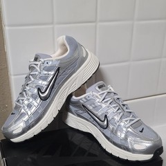 Nike P-6000 Silver Black Light Bone GS 7Y Womens 8.5 Running Shoes HV5064-006