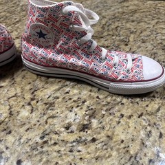 Converse Chuck Taylor All Star Junior 5 Hi Top Red Logo Print Unisex Cpix
