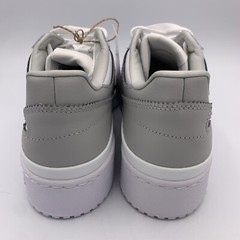 New Adidas Classic Forum Bold White Gray Sneakers Youth 7 Womens 8.5 Clean Style