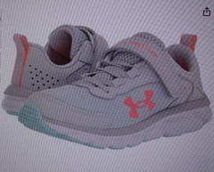 Under Armour Assert 9 Grade School Kids‘ Running Shoes Gray/White Size 5 $55