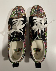BARELY WORN Nintendo Ground Up Super Mario Shoes Game Over Kids Size 6 Canvas