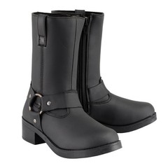 Milwaukee Leather MBK9280 Boys Classic Black Harness Biker Boots 2