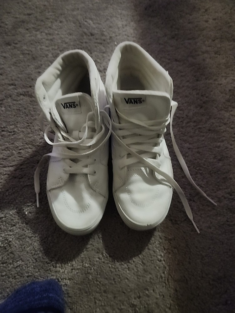 Kids Teens Size 4 VANS Sneakers FILMORE HI Top Skateboarding Skate WHITE EUR 35