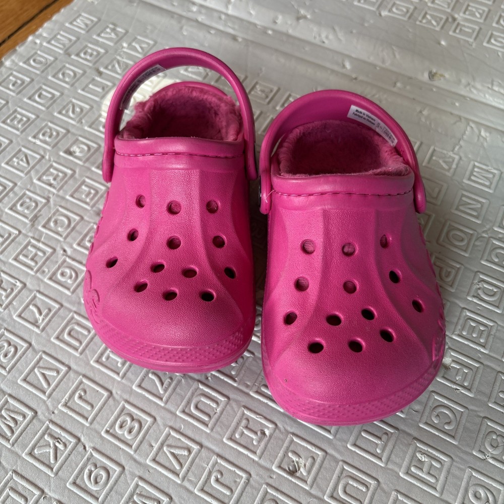 Crocs Toddler & Kid’s Baya Clog Lined Candy Pink – US Kid’s C7 EU 23-24