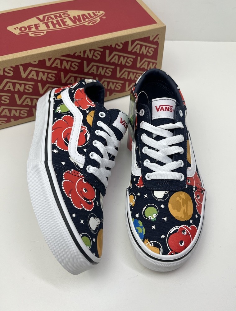 Vans Kid’s Ward Glow Fish Parisian Night Glow in the Dark Sneakers Size Youth 4