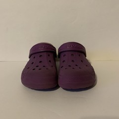 CROCS Kids Purple Fleece-Lined Clogs Size Toddler 10/11 Pre-owned