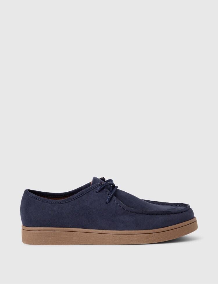 Gap Kids Vegan Suede Navy Uniform Moc Boots-Size: 12 (518217) NIP & TAGS