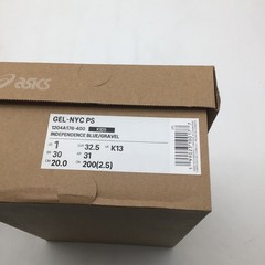 ASICS GEL-NYC PS Independence Blue Gravel Kids Running Shoes 1204A176 Size 1 NEW